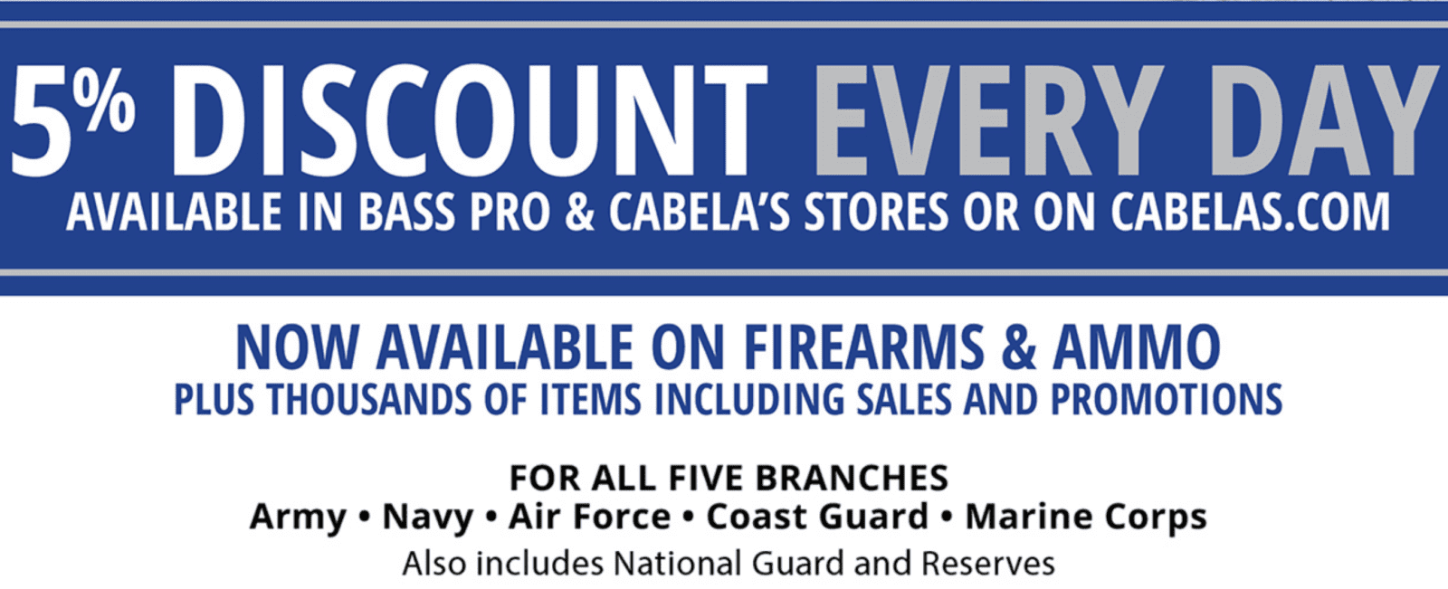 Bass Pro Shops Military Discount 5 Off Military Veteran Discounts
