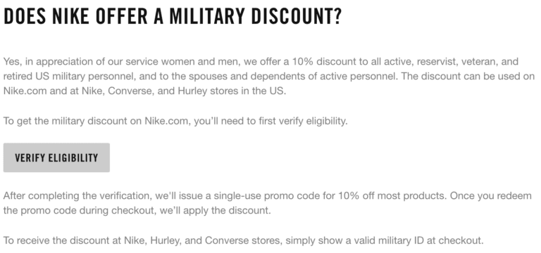 snkrs military discount