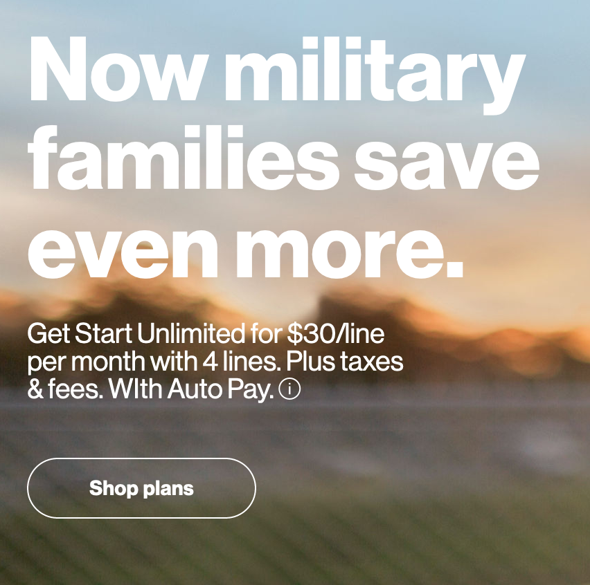 Verizon Wireless Military Veteran Discounts