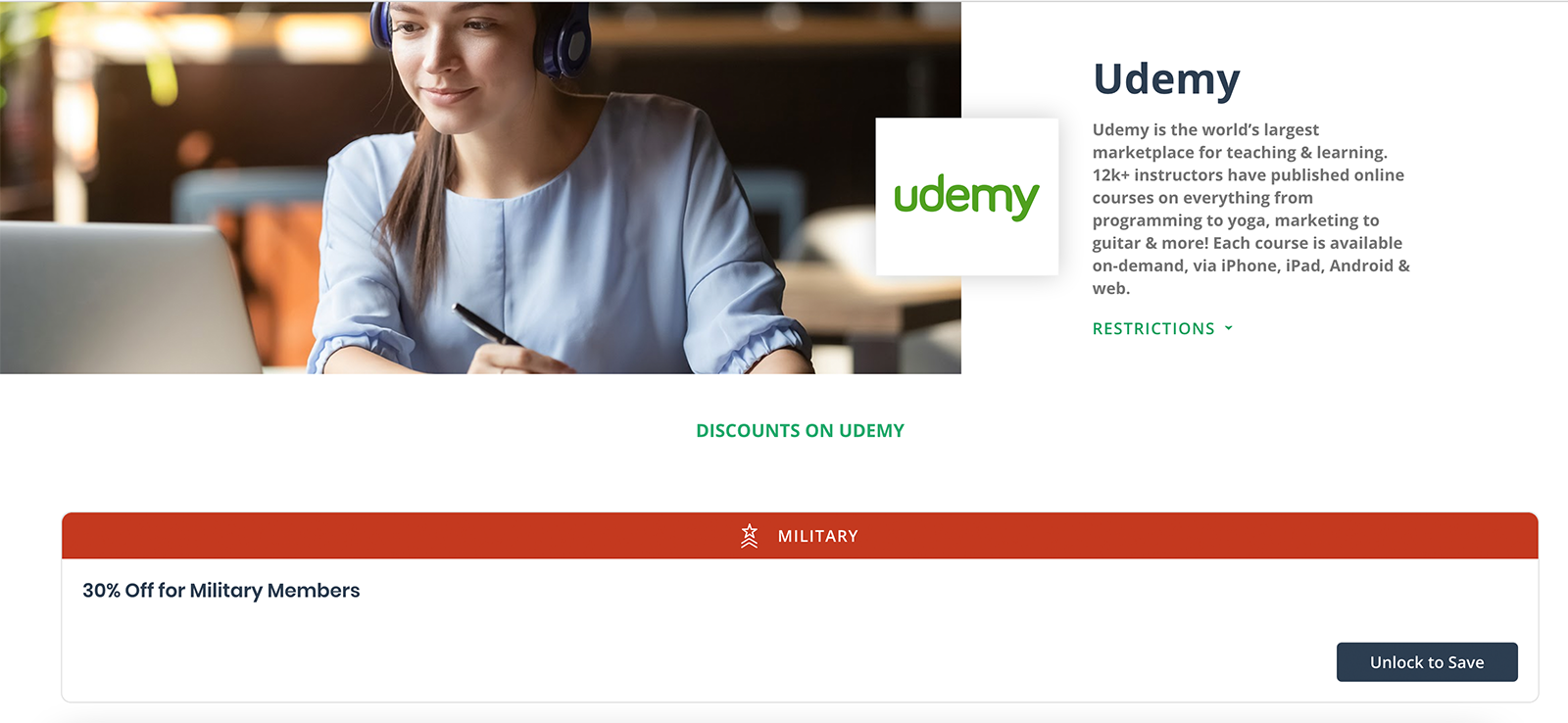 udemy Military Discount
