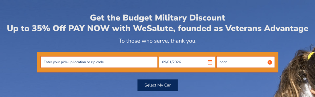 Budget Military Veteran Discount